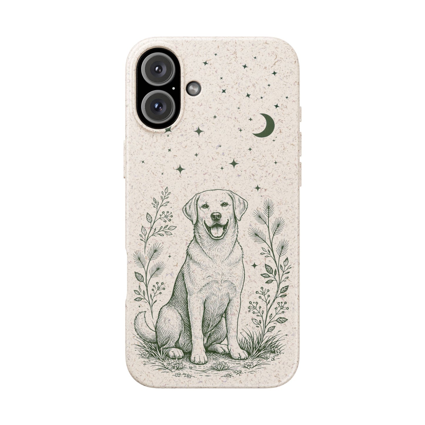 Cover iPhone Biodegradabile Labrador  – Custodia Eco in Fibra di Bambù