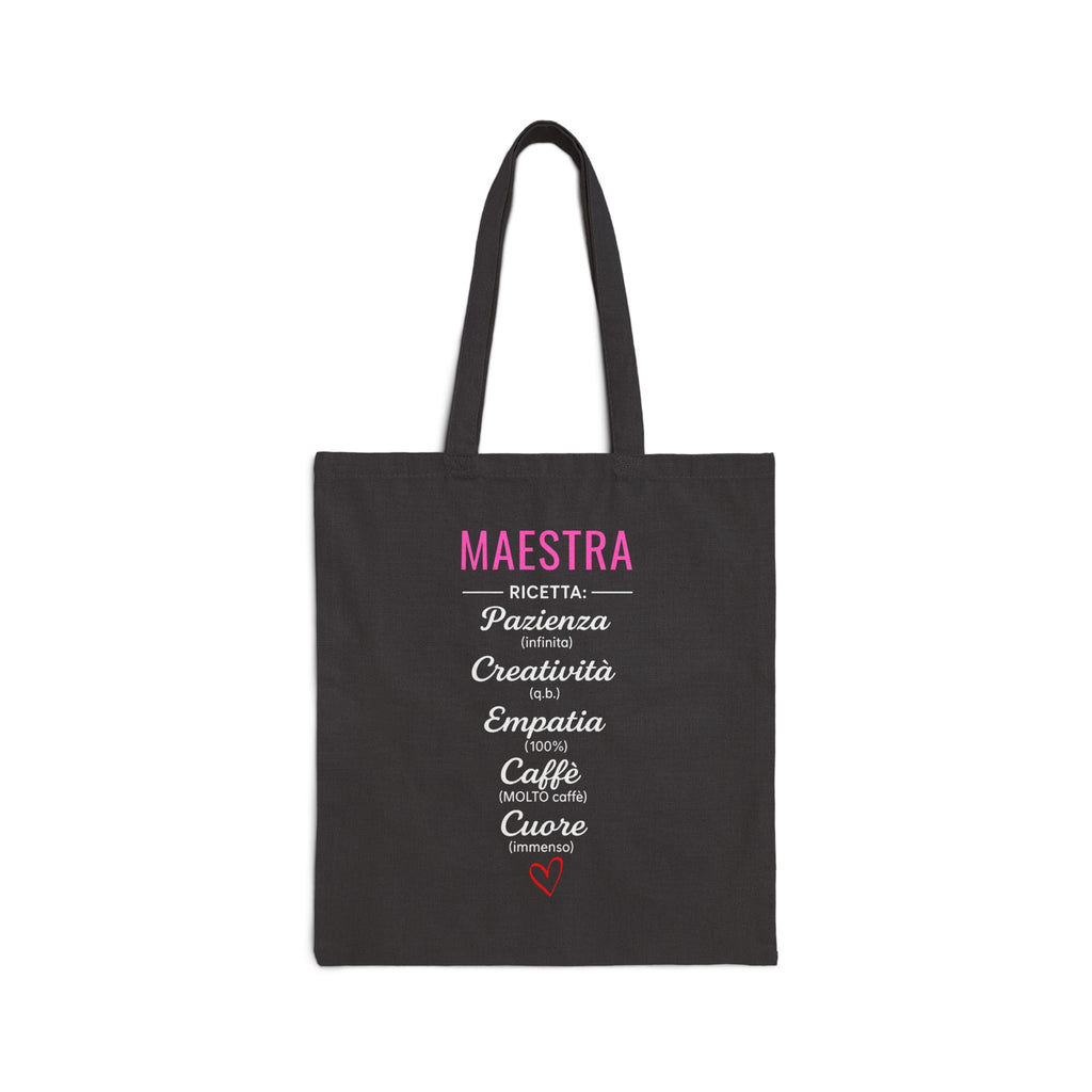Tote bag maestra color nero