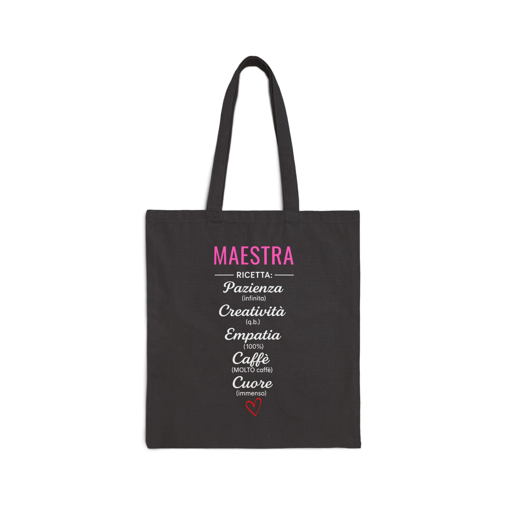 Tote bag maestra color nero