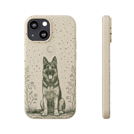 Cover smartphone biodegradabile originale con design Pastore Tedesco