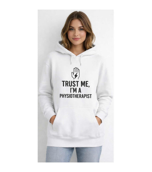 Felpa con cappuccio unisex originale per fisioterapisti in cotone biologico certificato
