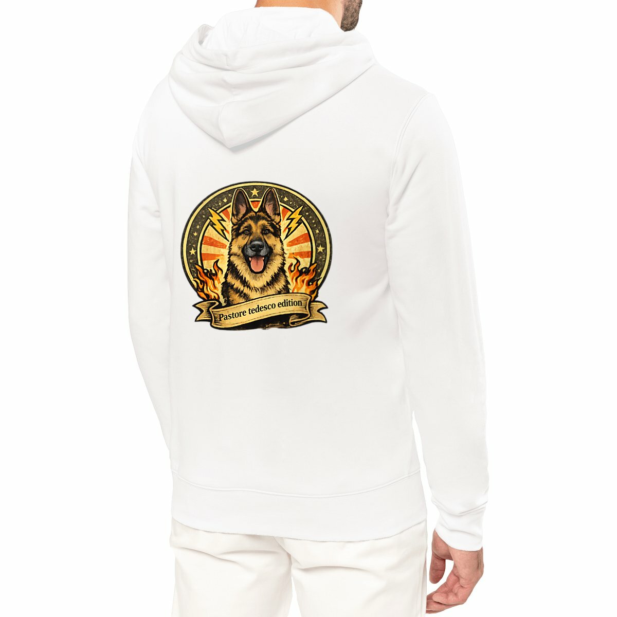 Felpa con cappuccio unisex originale Pastore Tedesco Edition in cotone biologico certificato