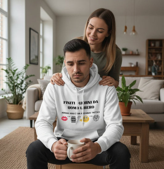 Felpa con cappuccio unisex originale addio al celibato in cotone biologico certificato