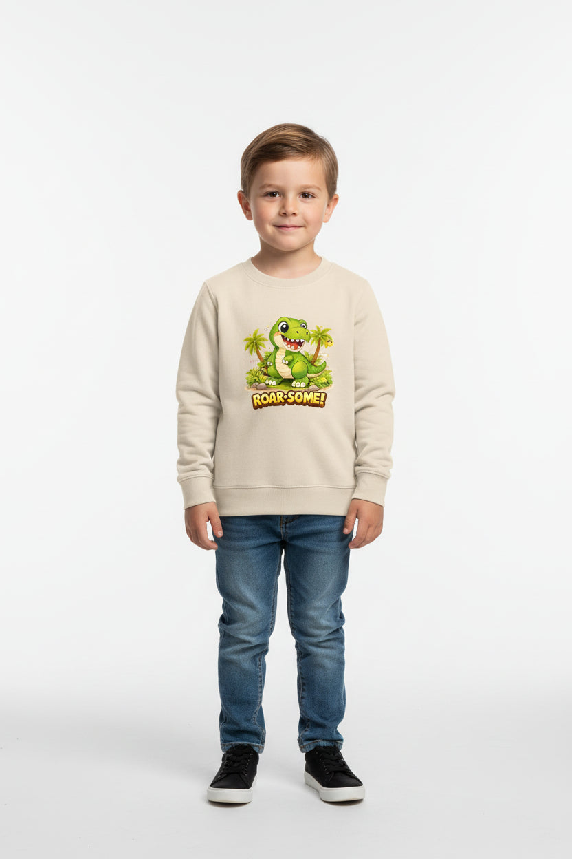 felpa dino roar some - fronte_avorio