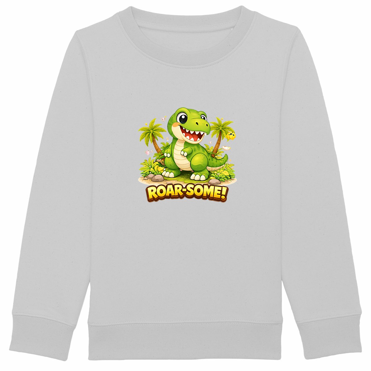 felpa dino roar some - fronte_grigioheather