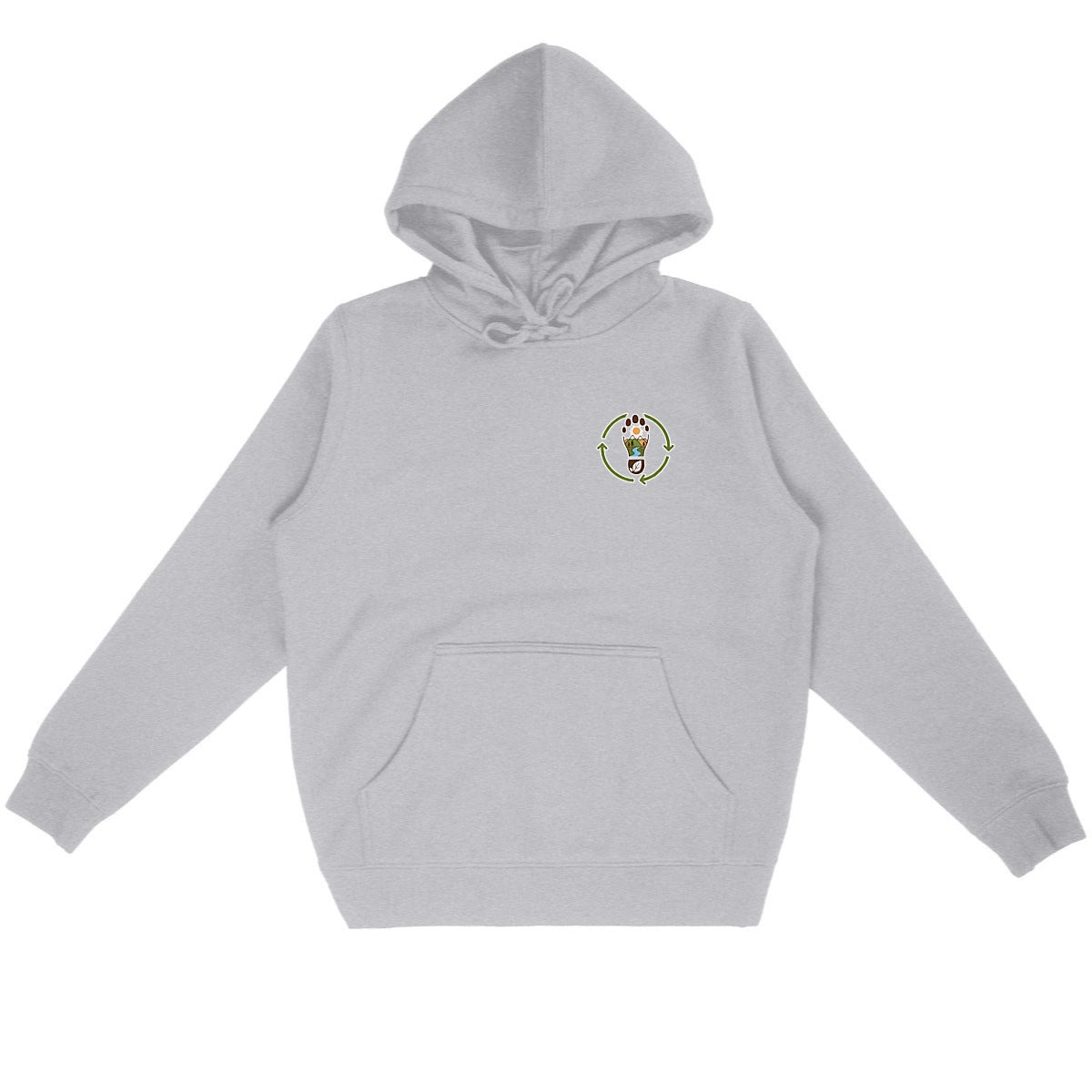 felpa con cappuccio piede - fronte_grigioheather