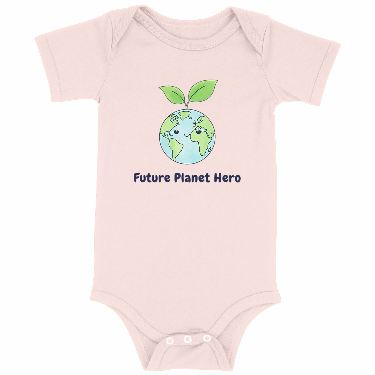 body eco per neonato future planet hero - fronte_rosa