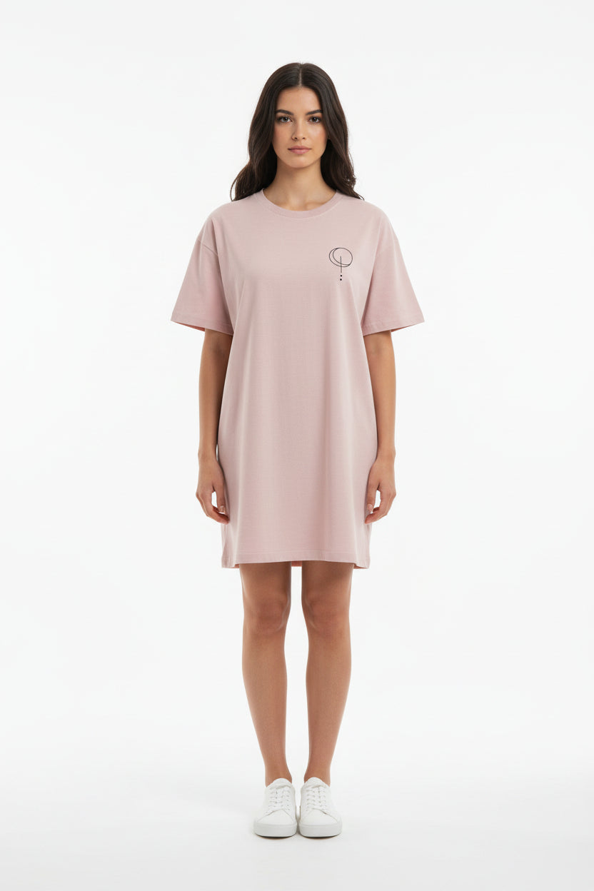 tshirt lunga simbolo - fronte_rosapetalolavato