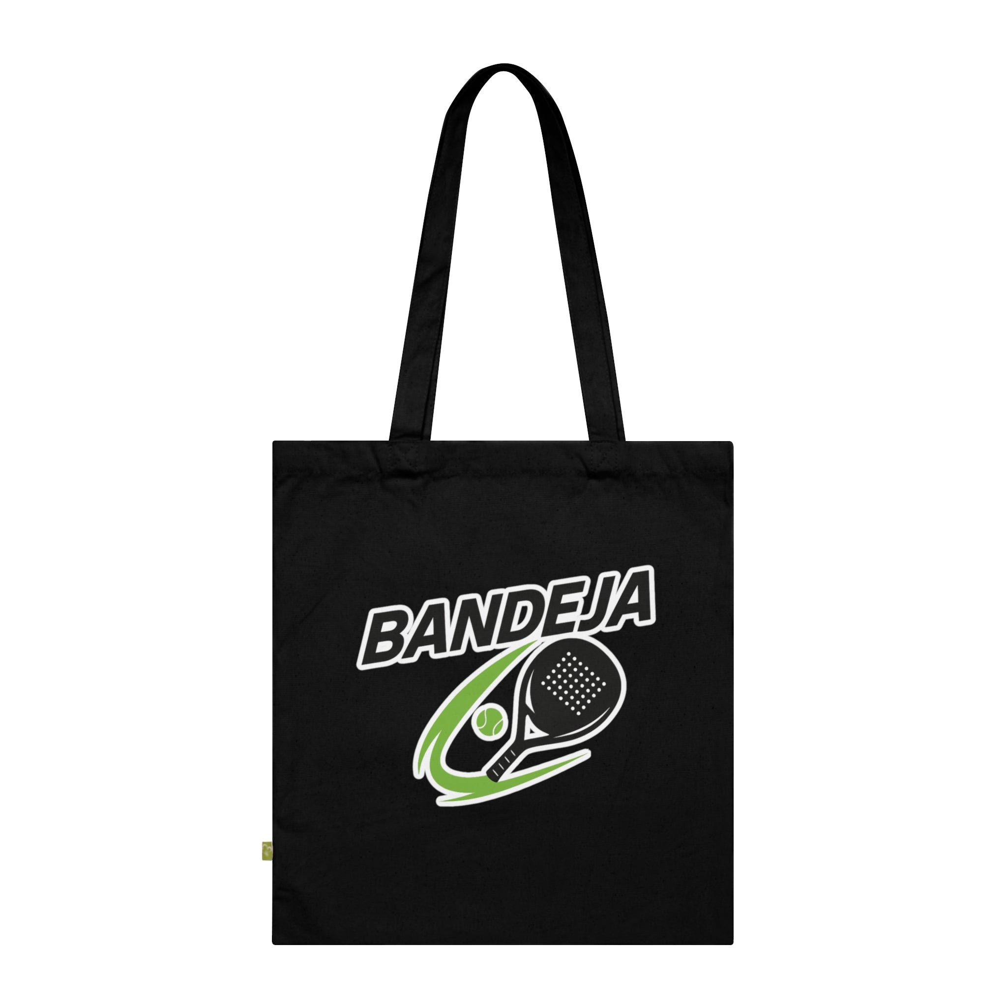 Tote bag originale lifestyle in cotone organico con design tecnico Bandeja per padel.