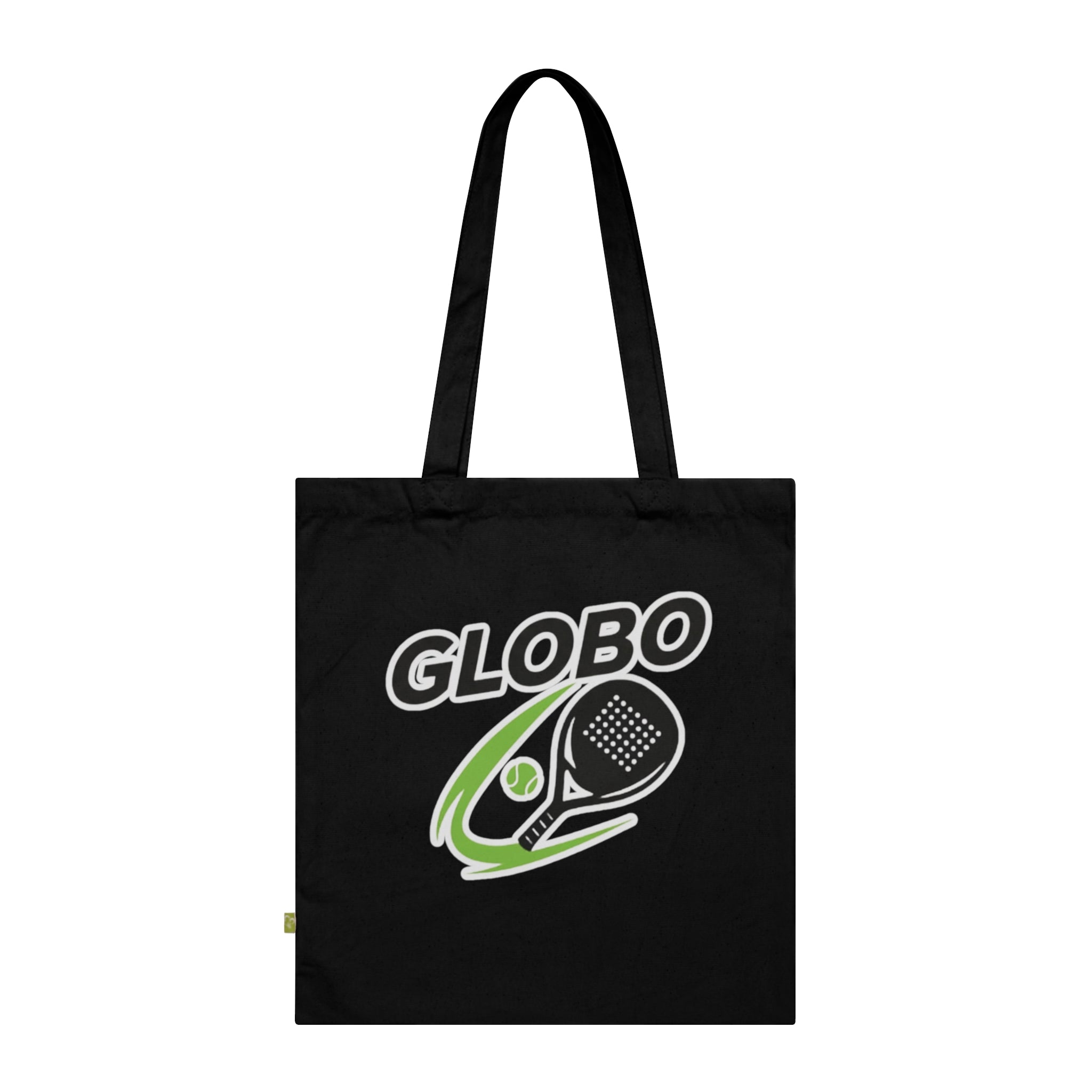 Tote bag originale sportiva in cotone organico pesante con design Globo per padel.