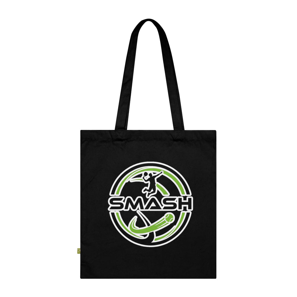 Tote bag originale sportiva in cotone organico pesante con grafica Smash per padel.