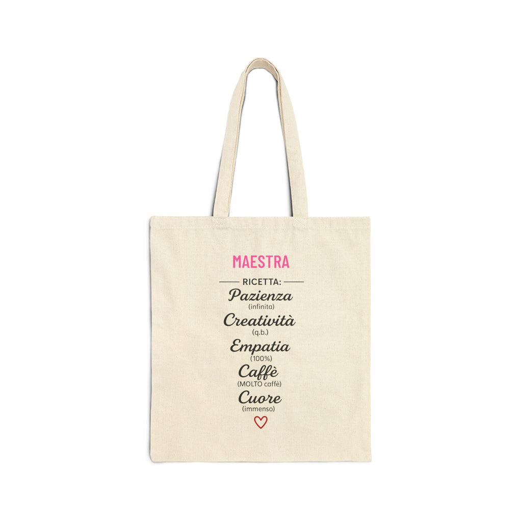 Tote bag maestra color beige