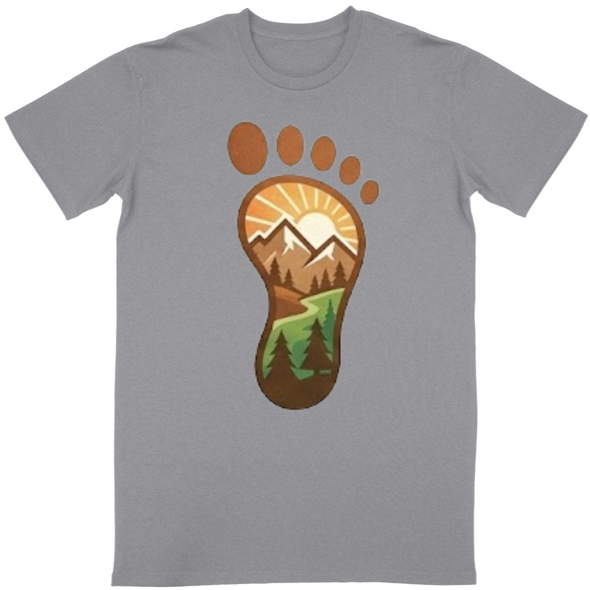 T-shirt unisex in cotone biologico con design originale Piede Montagna